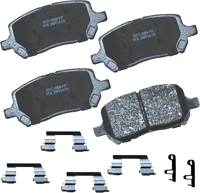 Bendix Premium SBC956 Ceramic Front Brake Pads for Chevrolet Cobalt 2010-2005, Pontiac G4 2006-2005, G5 2010-2007, Pursuit 2006-2005, Saturn Ion 2007-2003