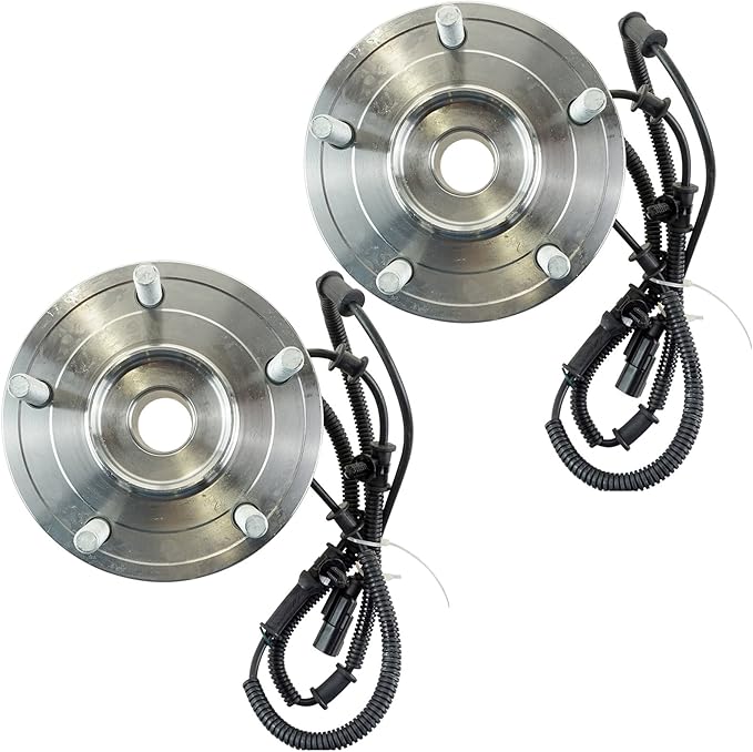 TRQ Rear Driver and Passenger Side Wheel Bearing and Hub Assembly Set 2 Piece Compatible with 2008-2011 Chrysler Town and Country 2008-2011 Dodge Grand Caravan 2009-2011 Volkswagen Routan
