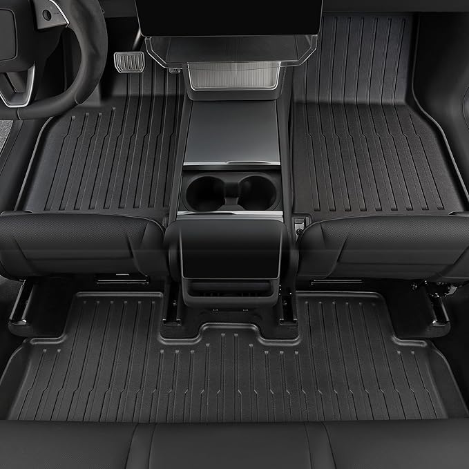 Floor Mats for 2026 2025 Tesla Model Y Juniper, Full Coverage All Weather Floor Mat Cargo Liner Trunk Mat Frunk Backrest Mats Accessories (Not fit Standard)