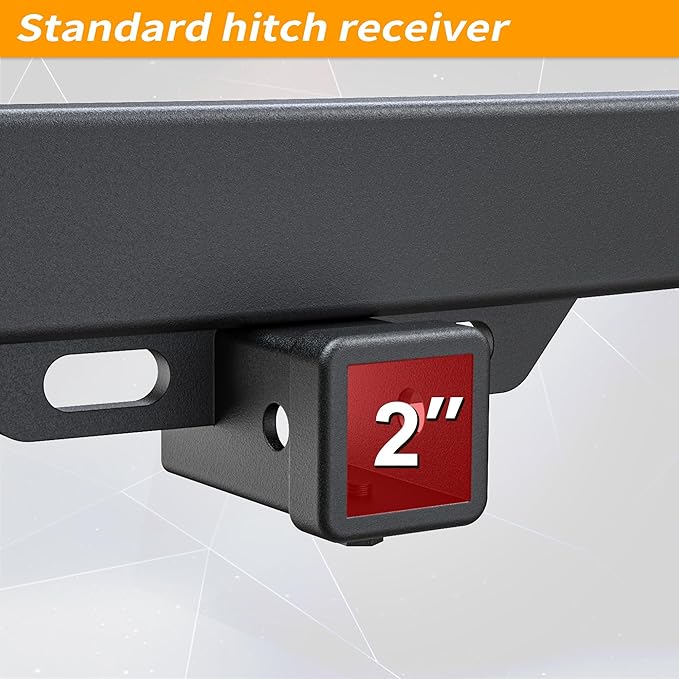 LOCAME Class 3 Trailer Hitch Compatible with Tesla Model Y 2020-2026, 2 Inch Rear Towing Hitches Receiver Powder Coated Black