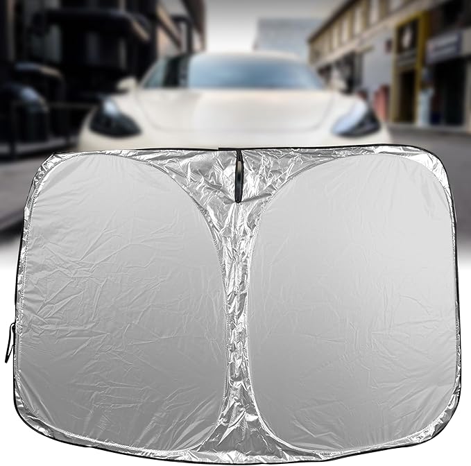 EYPINS Front Windshield Sunshade for Tesla Model Y Model 3 2016-2025 Accessories- Full-Cover Sun UV Protection Sunshade Car Accessory