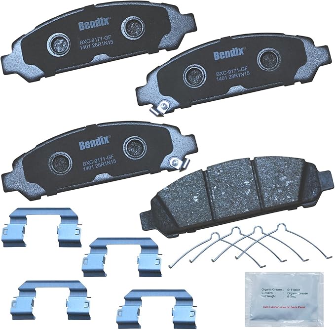 Bendix Priority1 CFC1401 Ceramic Front Brake Pads for Toyota Venza 2016-2009