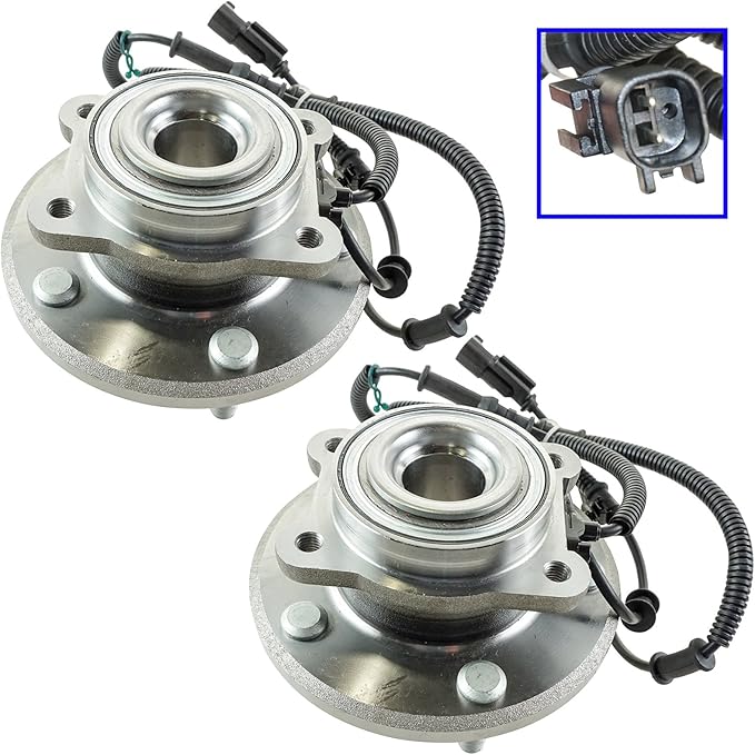 TRQ Rear Driver and Passenger Side Wheel Bearing and Hub Assembly Set 2 Piece Compatible with 2008-2011 Chrysler Town and Country 2008-2011 Dodge Grand Caravan 2009-2011 Volkswagen Routan