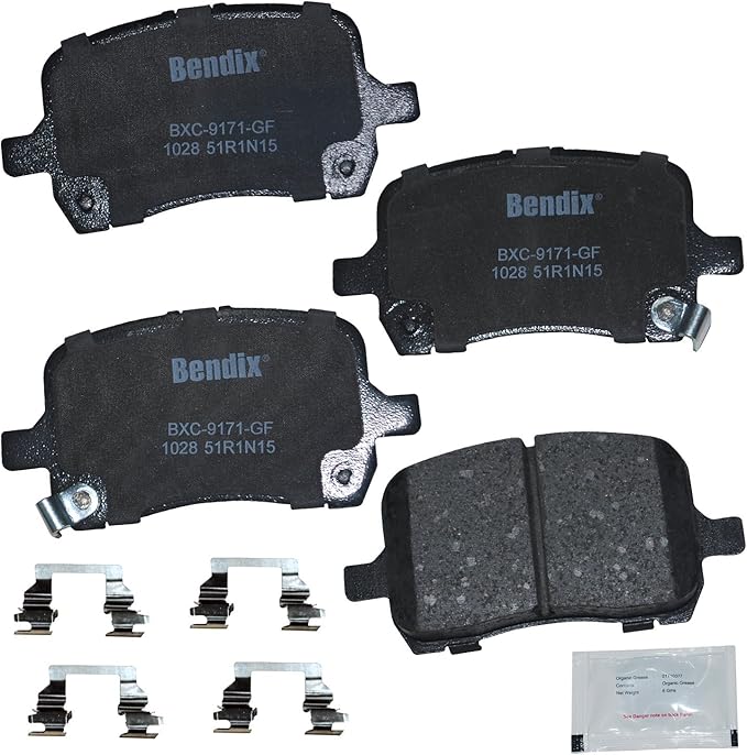 Bendix Priority1 CFC1028 Ceramic Front Brake Pads for Select Models Chevrolet Cobalt, HHR, Malibu, Pontiac G4, G5, G6, Pursuit, Solstice, Saturn Ion, Sky