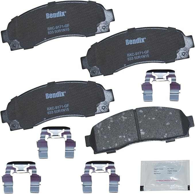 Bendix Priority1 CFC833 Ceramic Front Brake Pads for Select Models Ford Explorer, Explorer Sport, Sport Trac, Ranger, Mazda B2300, B3000, B4000, Mercury Mountaineer