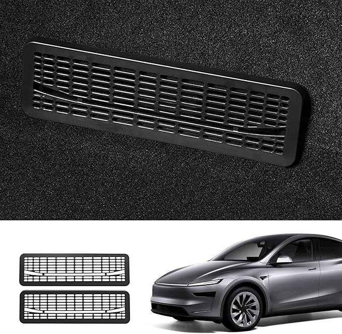 Rear Under Seat Floor Air Vent Cover Accessories for Tesla Model Y Juniper 2025 2026 Accessories - Air Condition Outlet Grille Protector Flow Vent Grille Protection (Upgraded version 2PCS)