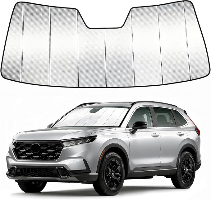 Windshield Sun Shade Custom Fit for Honda CRV 2023-2026, Accordion Folding Thick Window Sunshade Block Heat 99% UV Rays Sun Visor Keep Cooler Car Accessories