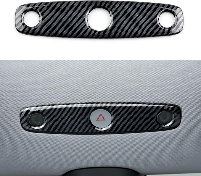 Car Reading Light Cover Decal Carbon Color ABS Trim Sticker for Tesla Model 3 Highland 2024 2025 2026 Model Y Juniper 2025 2026 Accessories