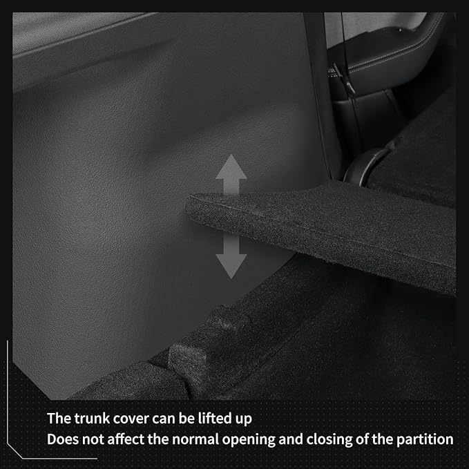 LUCKEASY Rear Trunk Side Full Protective Cover for Tesla Model Y Juniper 2026 2025 5 Seat TPE Rear Trunk Left & Right Inner Side Full Wrap Guards Cover Velcro Stick Cargo Side Pad Accessories Black
