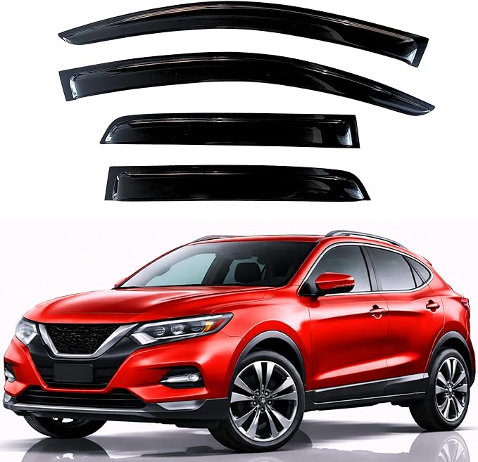 KPY Rain Guards Fit for 2017-2022 Nissan Rogue Sport, Out-Channel Window Visors Vent Wind Deflectors 4PC, Car Accessories for 17-22 Rogue Sport (Sport Model Only)