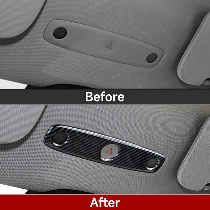 Car Reading Light Cover Decal Carbon Color ABS Trim Sticker for Tesla Model 3 Highland 2024 2025 2026 Model Y Juniper 2025 2026 Accessories