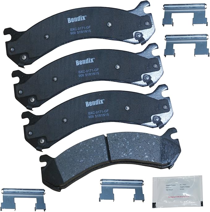 Bendix Priority1 CFC909 Ceramic Rear Brake Pads for Select Models Chevrolet Silverado 2500, 3500, 3500 Classic, HD, GMC Sierra HD