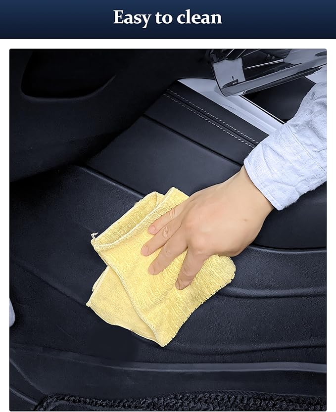 2025 Tesla Center Console Anti Kick Pad Protector Model 3 2024 Highland 2Pcs TPE Seat Anti-Dirty Mat Waterproof Dust Resistant Protector Cover Leather Pad Model 3 Accessories
