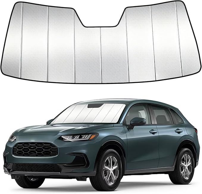 Windshield Sun Shade Custom Fit for Honda HRV 2023-2026, Accordion Folding Thick Window Sunshade Block Heat 99% UV Rays Sun Visor Keep Cooler Car Accessories