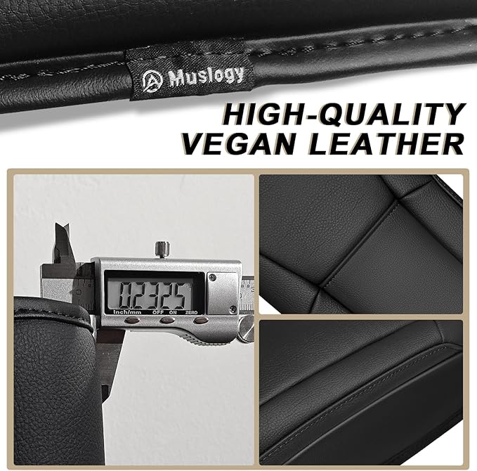 Muslogy Center Console Armrest Cover Fit for Subaru Forester 2019-2024 Accessories, Comfort Armrest Pad Console Lid Cushion Vegan Leather Regular Thick