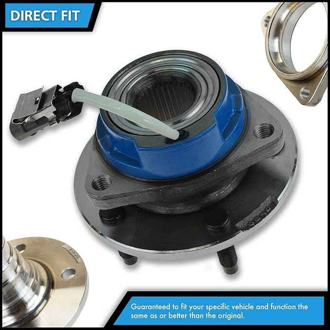 TRQ 2 Piece Front Wheel Bearing & Hub Assembly Set Compatible with 2012-2023 Chrysler 300 Dodge Challenger Charger