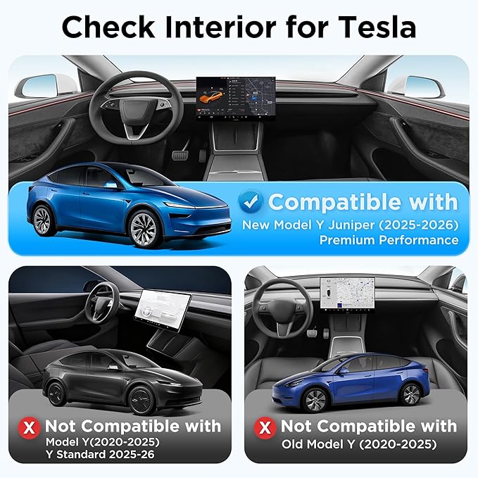 2026 Upgrade for Tesla New Model Y Juniper 2025 2026 Sunshade Roof [No Sag,Ice-Crystal Cooling Coatings] Heat Insulation Glass Roof Sun Shade for Tesla Model Y Accessories 2025 2026 Black