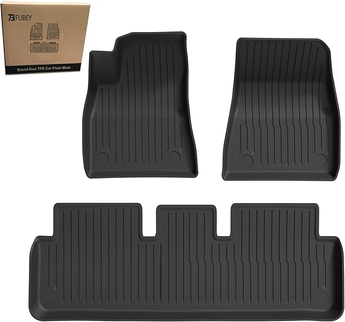 TPE Floor Mats for Tesla Model 3 2024+ Highland, 3-Piece Front & Rear Set, Waterproof Floor Liners