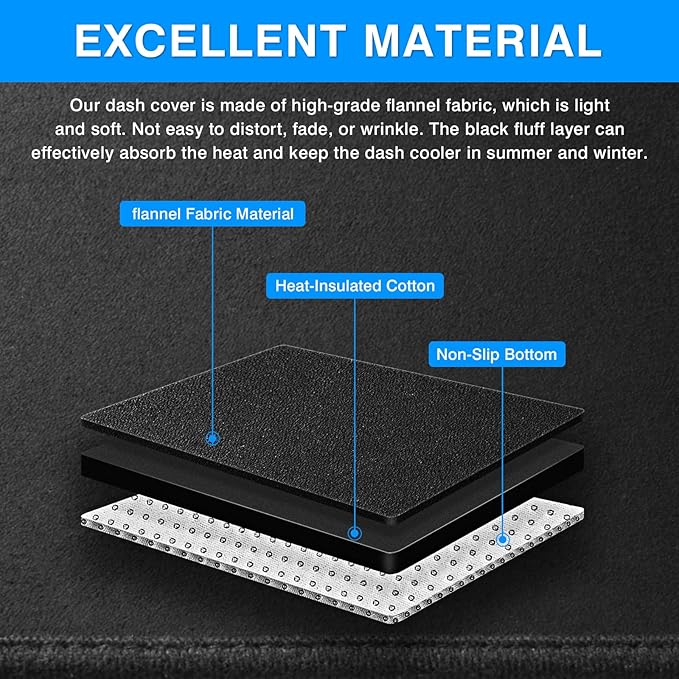 Autorder Dashboard Cover Mat for Infiniti G35 with Clock Outside Accessories Dash Cover Upgrade Flannel Dash Mat Sunshade Glare UV Rays Protector