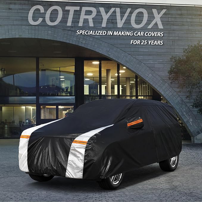 10 Layers Car Cover Custom Fit for Tesla Countryman 2015-2026 100% Waterproof All Weather Automobiles, Gift with Towel, Heavy Duty Car Covers for Rain Sun UV Protection with Door Zipper.