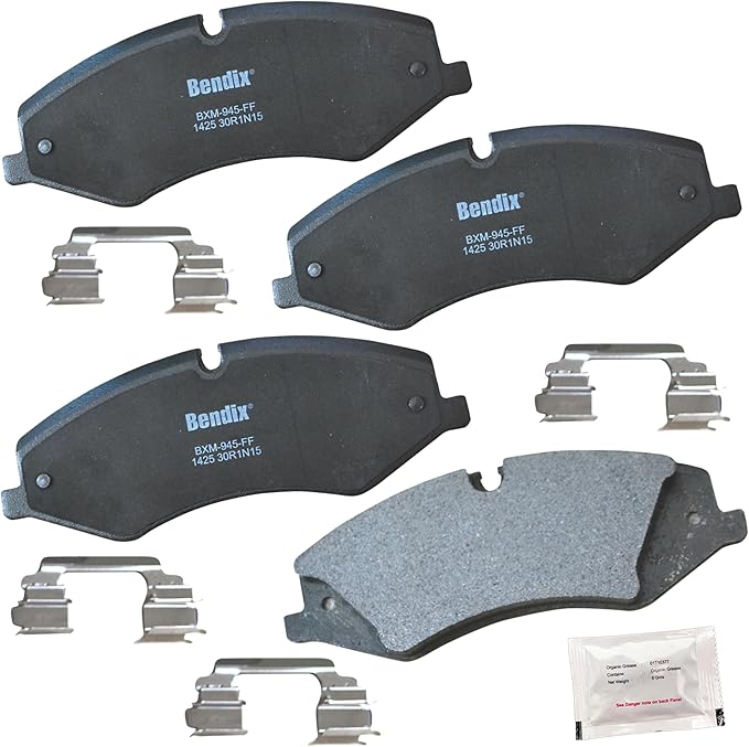 Bendix Priority1 CFM1425 Semi-Metallic Front Brake Pads compatible with Land Rover Range Rover 2010, Range Rover 2012, Range Rover Sport 2011-2010