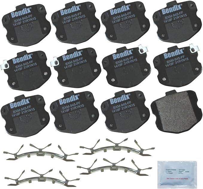 Bendix Priority1 CFM1419F Semi-Metallic Front Brake Pads for Chevrolet Corvette 2013-2006