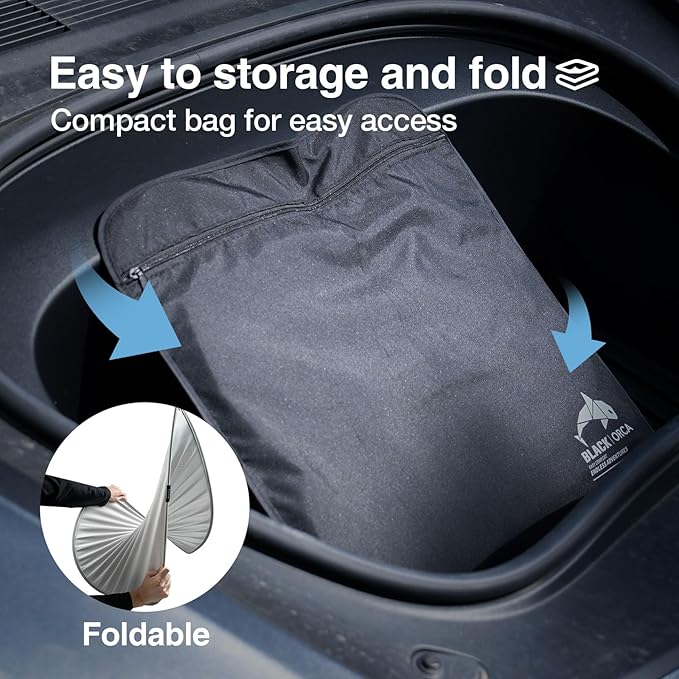 2025 Tesla Model 3 Sunshade for Tesla Model 3 Accessories No Sag Sun Protection Roof Shade Heat Insulation Foldable Roof Sun Shade Car Accessories 2024-2025