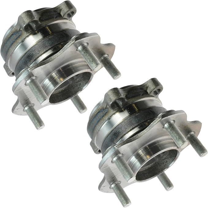 TRQ Rear Left and Right Wheel Bearing and Hub Assembly Set 2 Piece Compatible with 14-22 Infiniti Q50 14-15 Q60 17-22 Q60 14-17 QX50 14-17 QX70 14-19 Q70 15-19 Q70L 2015 Q40 09-20 Nissan 370Z