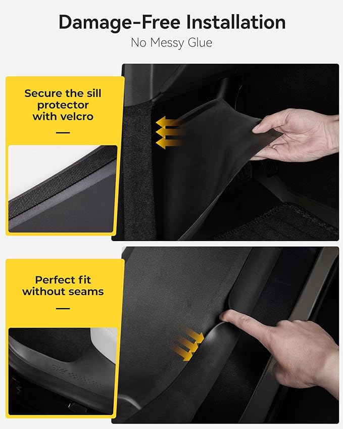 3W Tesla Model 3 Hignland Door Sill Protector 2024 2025 2026 Front & Rear, Rear Bumper, Trunk Sill Protector, Door Entry Guard, Edge Guards, TPE Customized Accessories