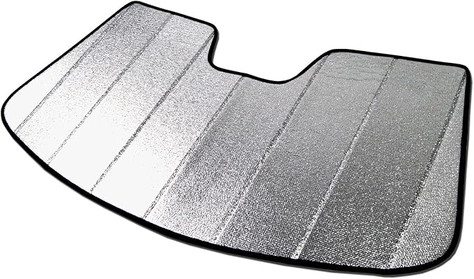 Front Car Windshield Sun Shade Compatible with 2011-2019 Audi Q3 | Custom Fit Visor Accordion Fold Style Sun Protector | Silver & Grey 1-pc Set | SS-015
