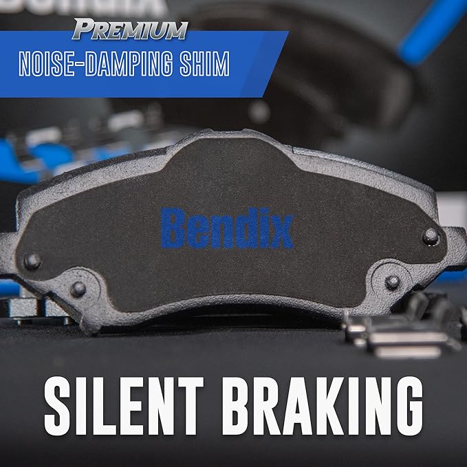 Bendix Premium SBC1596 Ceramic Rear Brake Pads for Chrysler Grand Caravan, Town & Country, Dodge Journey, Ram C/V, VW Routan (only models with Dual Piston Front Calipers and 328mm Rear Rotors)