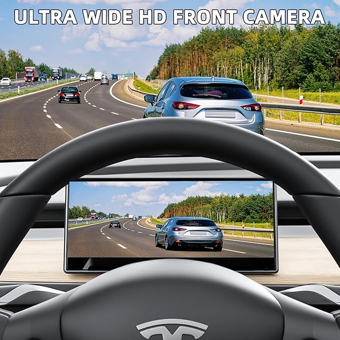 8.9'' Head Up Display for Tesla Model 3 Highland with Wireless/Wired Carplay Android Auto Bluetooth Synchronous Data,Equipped with Front Camera,OTA Update,Tesla Model 3 Highland Carplay Screen