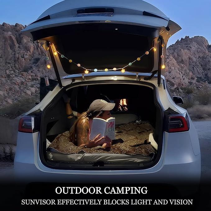 10PCS Sunshade Roof & Full Windshield Side Window for 2020-2024 Tesla Model Y, Heat Insulation Foldable Sun Shade Cover Camping Privacy Accessories with Storage Bag