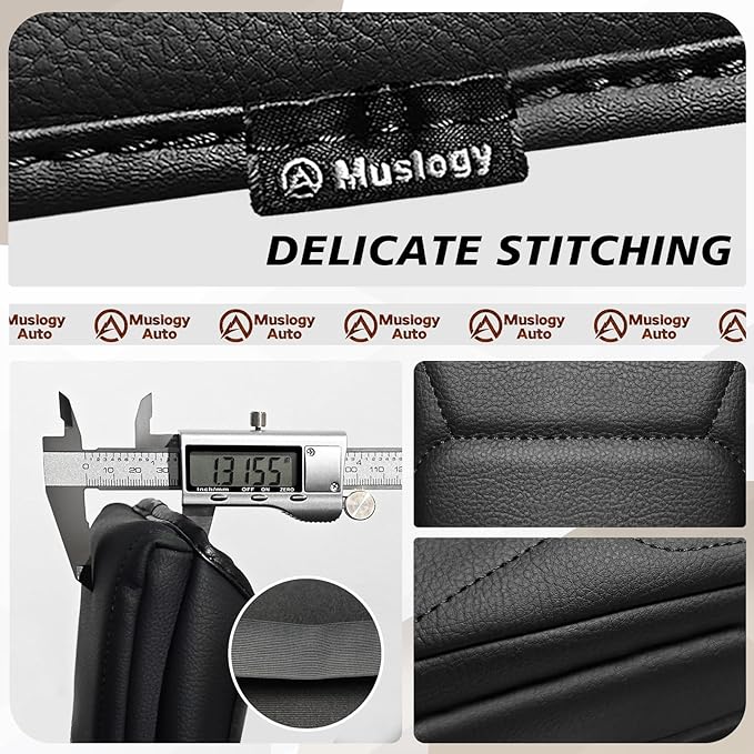 Muslogy Center Console Armrest Cover Fit for Nissan Kicks 2025 2026 Accessories, Comfort Armrest Pad Console Lid Cushion Vegan Leather 1-Inch Extra Thick