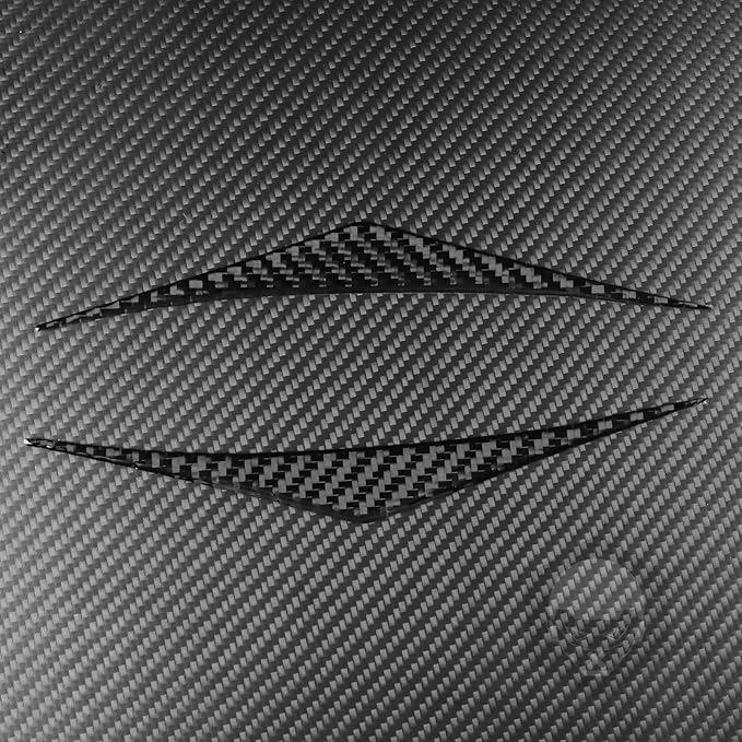 Carbon Fiber Stickers Rear Taillight Eyebrow Eyelid Eye Lid Decoration Sticker Car Exterior Trim Compatible with Tesla Model 3 2024 Accessories Overlay Decal Cover