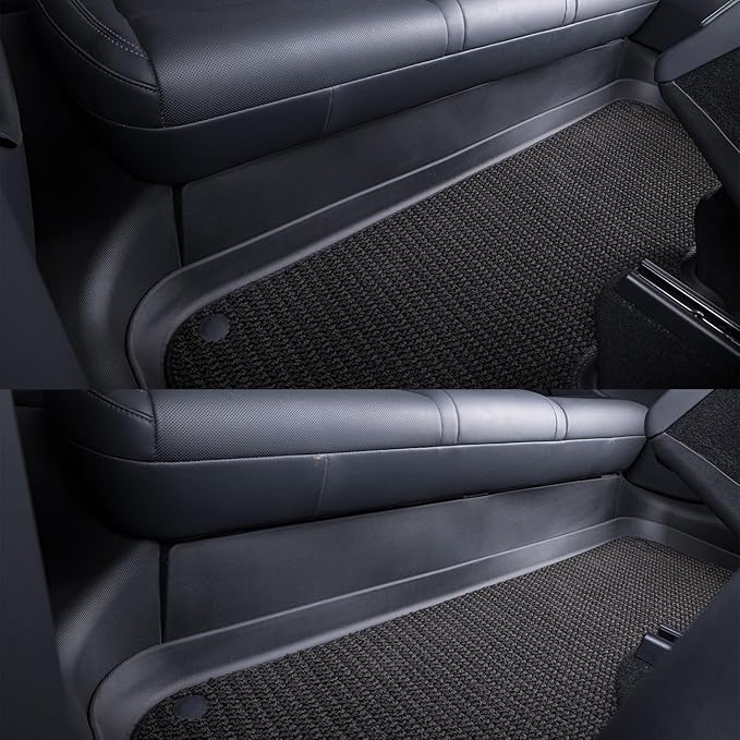 for 2025+ Tesla Model Y Juniper 7PCS TPE Door Threshold Strip & Center Console Saddle Side Protectors & 2nd Row Seat Lower Protector Anti-dust Pads 2025 2026 Model Y Juniper Accessories