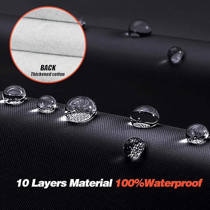 12-Layer Custom Fit Car Cover for Tesla Model X (2015-2026), Upgraded Waterproof All-Weather Full Exterior Cover with Door Zipper, for Snow Rain Dust and Sun UV Protection-Black.
