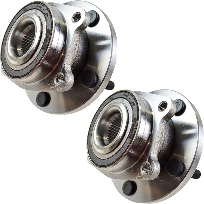 TRQ 2 Piece Front Wheel Bearing & Hub Assembly Set Compatible with 2011-2014 Chrysler 200 2007-2010 Sebring 2008-2014 Dodge Avenger