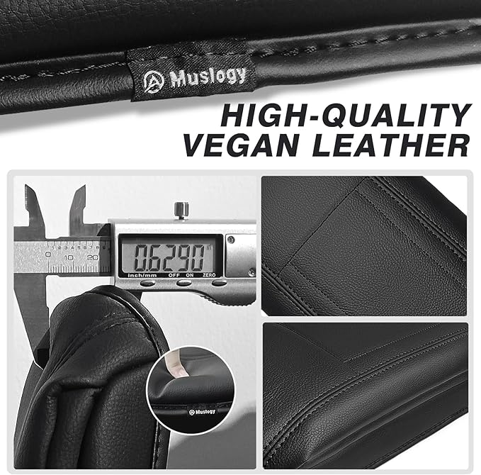 Muslogy Center Console Armrest Cover Fit for Toyota RAV4 2013-2018 Accessories, Comfort Armrest Pad Console Lid Cushion Vegan Leather 1-Inch Extra Thick
