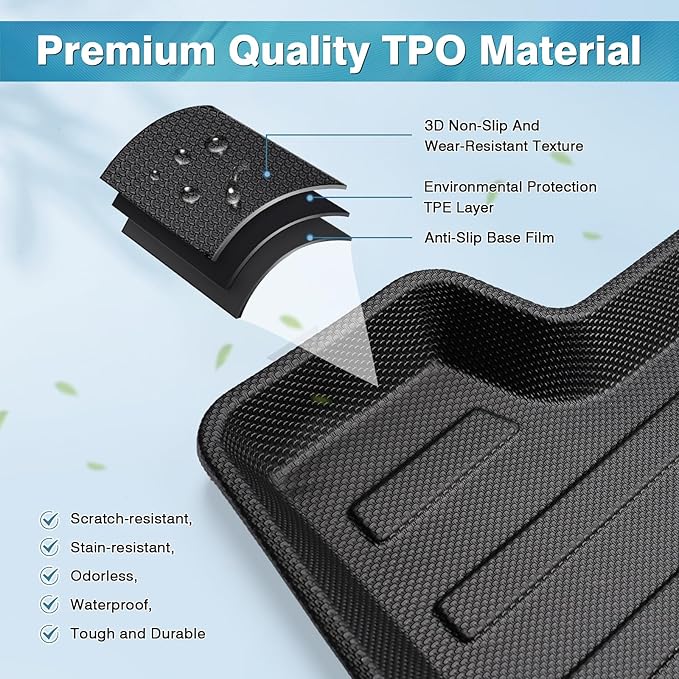 Mixsuper Cargo Liner for 2015-2025 Ford Mustang Coupe (Fits Models Without Subwoofer in Cargo Area) All Weather Trunk Liner Rear Cargo Mat for Mustang Accessories (Not Fit Mach-E)