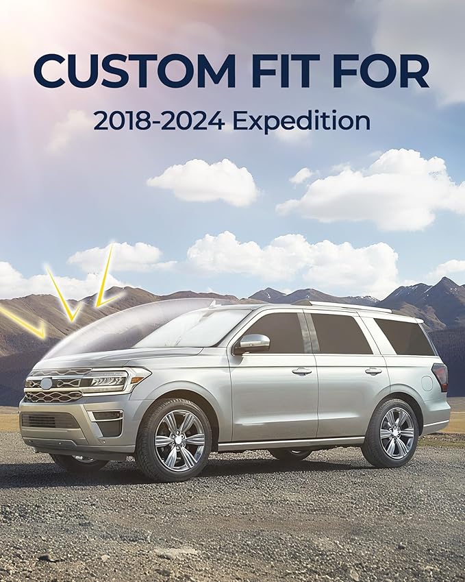 for Ford Expedition 2018-2024 Car Window Shades, 8pcs Privacy Sun Shade Set for Front Windshield Side and Rear Windows, Full Window Covers Keeps Vehicle Cool for Camping Napping