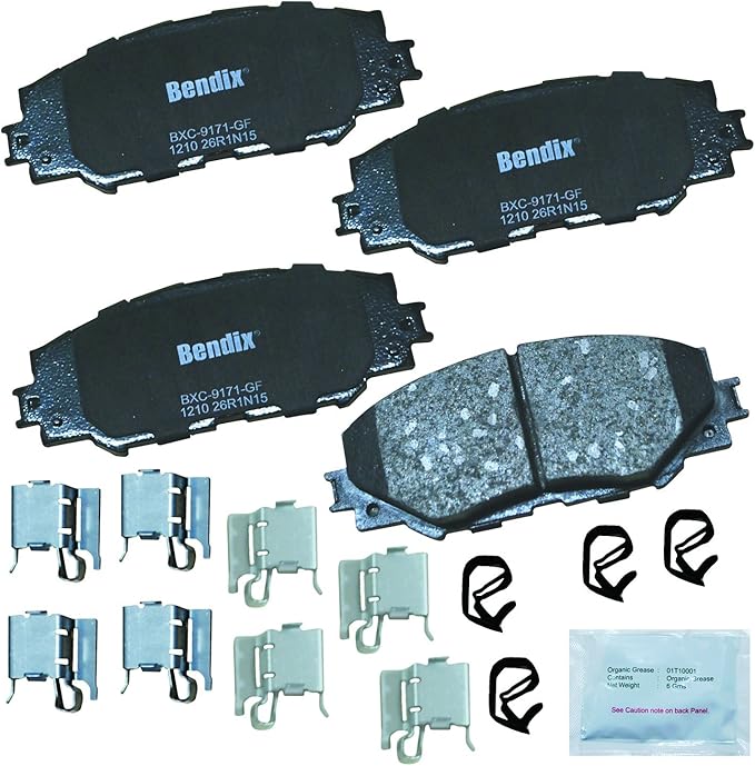 Bendix Priority1 CFC1210 Ceramic Front Brake Pads for Select Models Lexus HS250h, Pontiac Vibe, Scion xB, xD, Toyota Corolla, Matrix, Prius V, RAV4