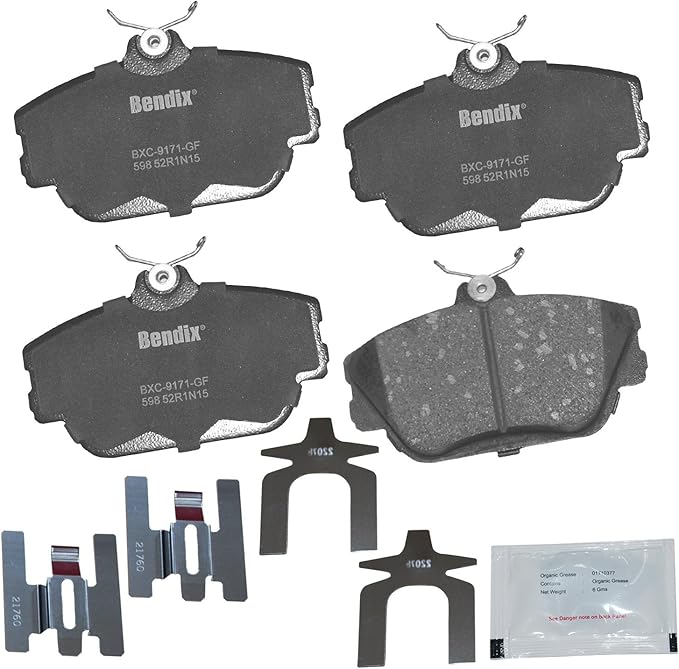 Bendix Priority1 CFC598 Ceramic Front Brake Pads for Select Models Ford Sable, Taurus, Thunderbird, Lincoln Continental, Mark VIII, Mercury Cougar, Sable
