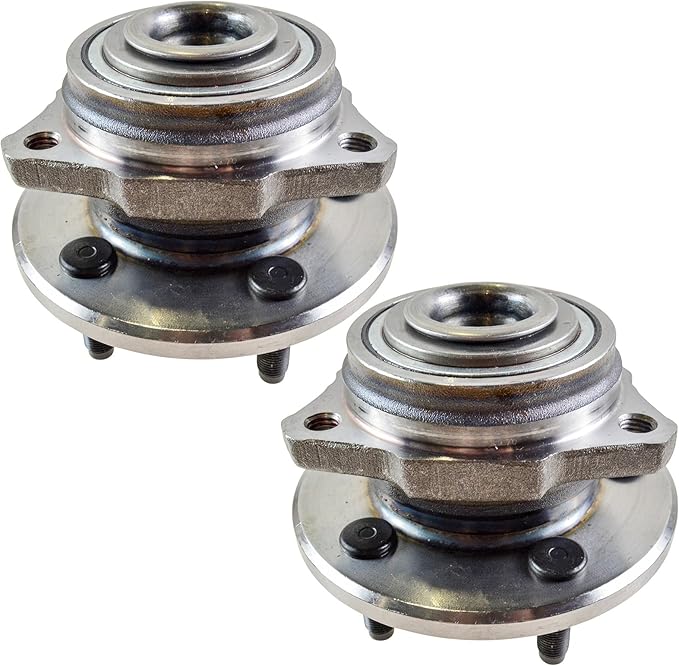 TRQ 2 Piece Front Wheel Bearing & Hub Assembly Set Compatible with 2002-2005 Jeep Liberty