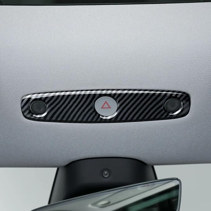 Car Reading Light Cover Decal Carbon Color ABS Trim Sticker for Tesla Model 3 Highland 2024 2025 2026 Model Y Juniper 2025 2026 Accessories