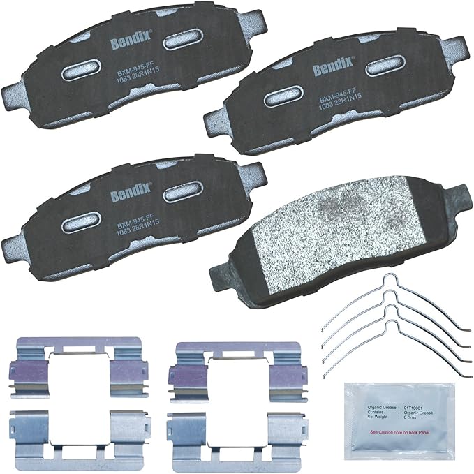 Bendix Priority1 CFM1083 Semi-Metallic Front Brake Pads for Ford F-150 2009-2004, Lobo 2005-2004, Lincoln Mark LT 2008-2006