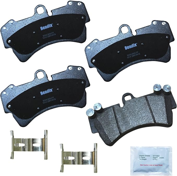 Bendix Priority1 CFM1014 Semi-Metallic Front Brake Pads for Audi Q7 2015-2007, Porsche Cayenne 2006-2003, Cayenne 2009-2008, Volkswagen Touareg 2008-2004, Touareg 2010
