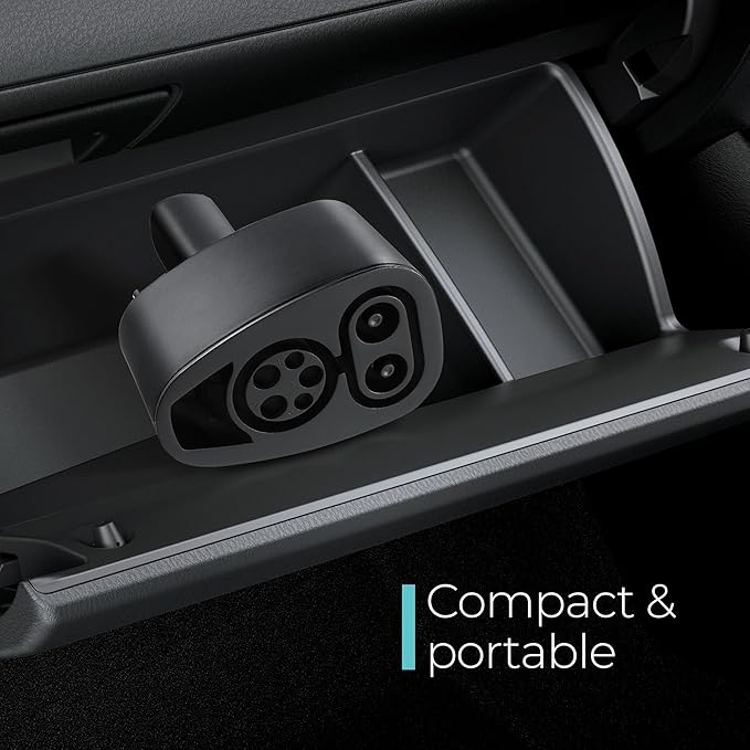 Lectron CCS to Tesla Adapter - 500A, 500V Tesla Charger Adapter - Compatible with All Tesla Models & CCS-Enabled NACS EVs - DC Fast Charging ONLY - NOT Compatible with Cybertruck (Black)
