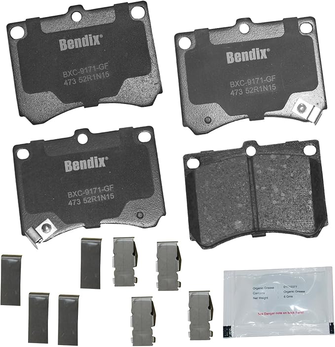 Bendix Priority1 CFC473 Ceramic Front Brake Pads for Ford Escort 2003-1991, Mazda MX-3 1996-1992, Protege 1998-1990, Mercury Tracer 1999-1991