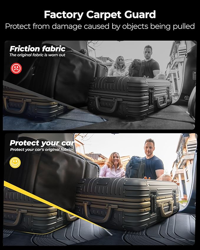 3W Cargo Liner Fit for 2024 2025 2026 Tesla Model 3 Highland, Trunk Mat Set, Custom Fit, TPE, All Weather Waterproof, Car Accessories, Black